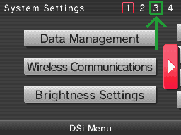 System Settings Page 1