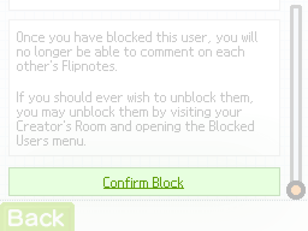 Confirm Block Button