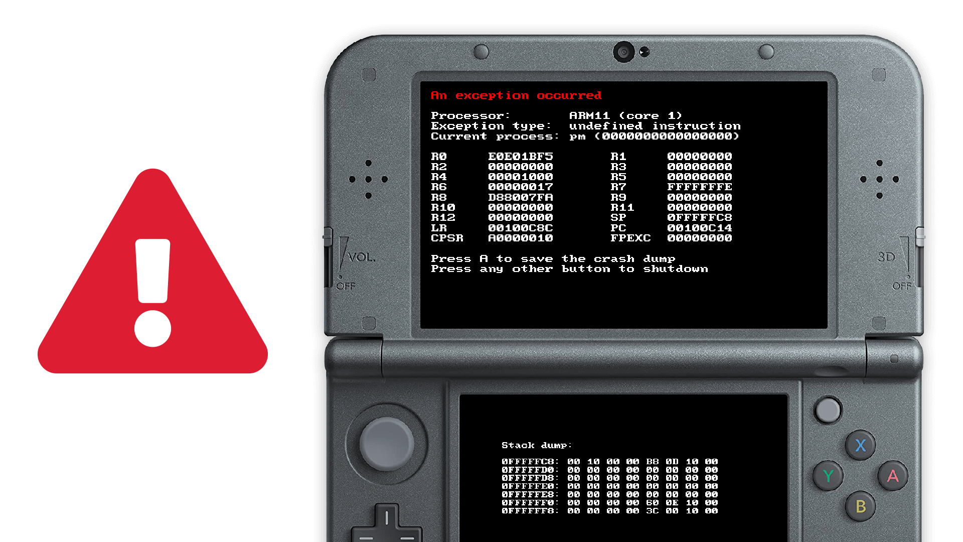 Nintendo 3ds an exception occurred ошибка