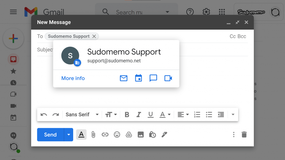 Email to Sudomemo Support