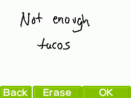 Report description with "Not enough tacos" written